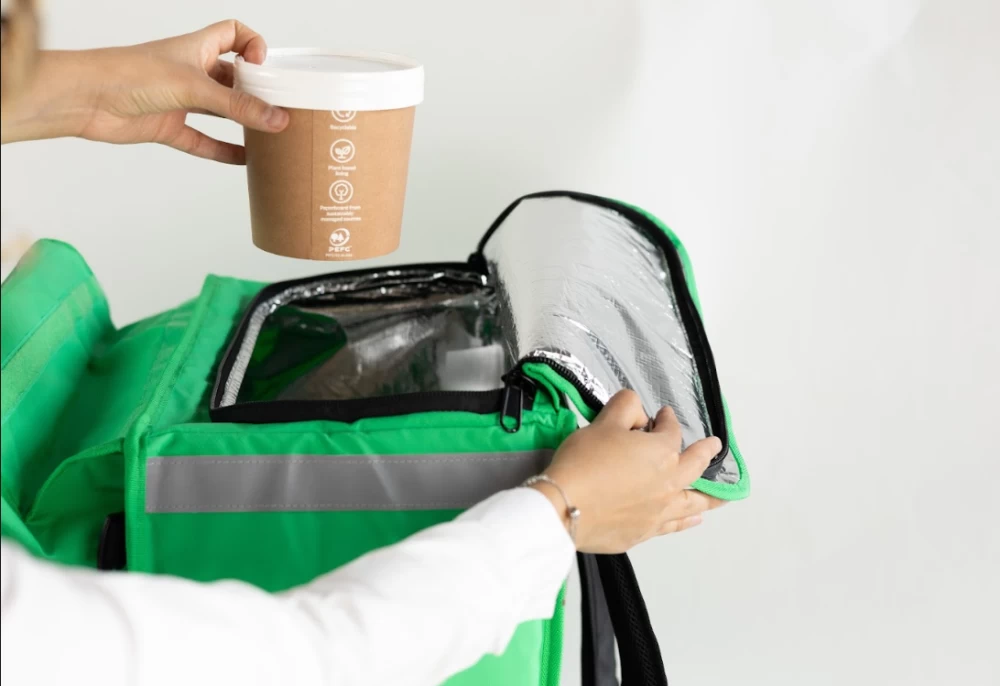 Uber Eats teleskopisk leveringspose 2025